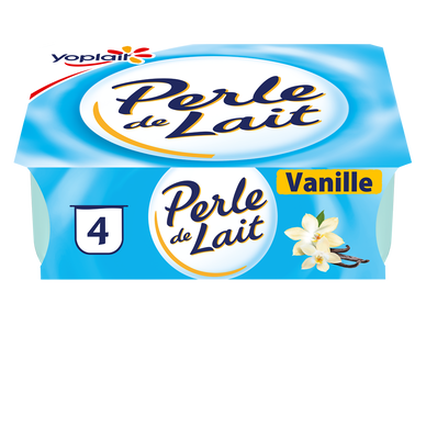 Yaourt brassé vanille PERLE DE LAIT - 4x125g