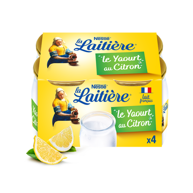 Yaourts citron au lait entier LA LAITIERE - 4x125g