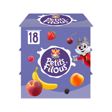 Yaourt enfant panaché aux fruits PETITS FILOUS - 18x50g
