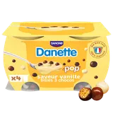 Crème dessert vanille billes chocolat DANETTE - 4x117g