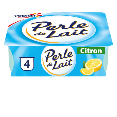 Yaourt brassé citron PERLE DE LAIT - 4x125g