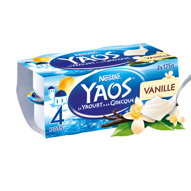 Yaourt à la grecque vanille YAOS - 4x125g
