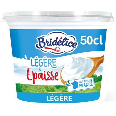 Crème fraîche légère épaisse BRIDELICE, 15%MG - 50cl