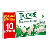 Fromage à tartiner ail et fines herbes TARTARE - 10 portions 160g