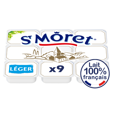 Fromage à tartiner léger ST MORET - 9 portions 180g