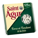 Fromage à pâte persillée fort et fondant 33% de matière grasse SAINTAGUR portion de 125g