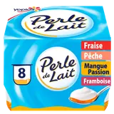 Yaourt sur lit de fruits multi variété PERLE DE LAIT - 8x125g