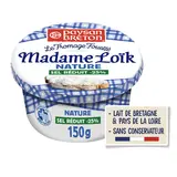 Fromage fouetté Nature sel réduit -25% au lait pasteurisé MADAME LOIK- 150g