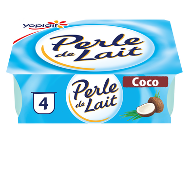 Yaourt brassé coco PERLE DE LAIT - 4x125g