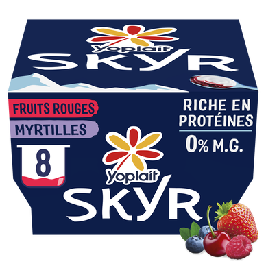 Skyr fruits rouges, myrtille YOPLAIT SKYR - 8x100g