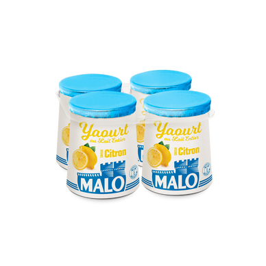 Empres.yaourt au lait entier aromatisé citron MALO, 4x125g