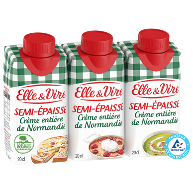 Crème UHT entière semi-épaisse 30% MG ELLE&VIRE - 60 cl