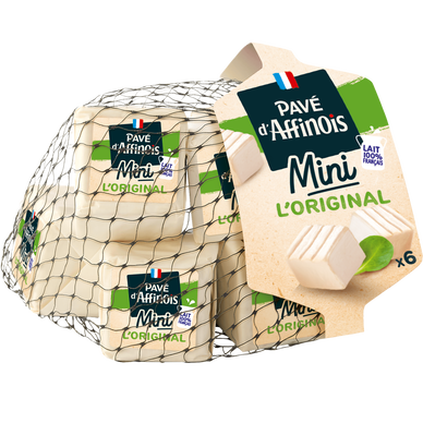 Fromage pasteurisé mini l'original PAVE D'AFFINOIS, 31%mg, x6 soit 180g