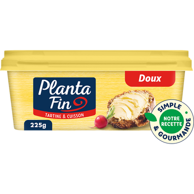 Matière grasse à tartiner/cuissiner sans huile palme doux 59%MG 100%végétal PLANTA FIN 225g