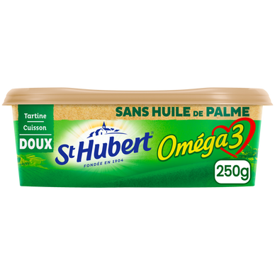 Matière grasse doux à tartiner sans huile de palme Omega 3 ST HUBERT -250g