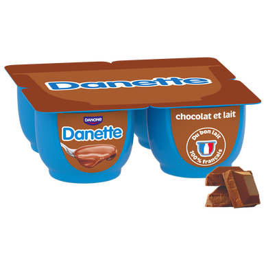 Crème dessert au chocolat au lait DANETTE 4x125g