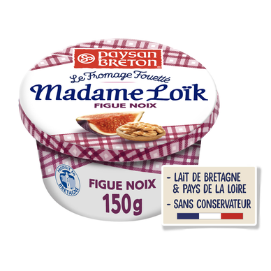 Fromage à tartiner Noix et Figue fouetté MADAME LOIK - 150g