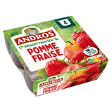 Dessert fruitier Pomme Fraise ANDROS - 4 pots de 100g