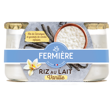 Riz au lait vanille LA FERMIERE - 2 pots de 160g