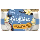 Riz au lait vanille LA FERMIERE - 2 pots de 160g