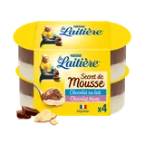 Mousse au chocolat au lait et blanc Secret de mousse LA LAITIERE - 4x59g