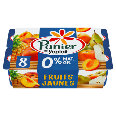 Yaourt aux fruits jaunes 0%mg PANIER DE YOPLAIT - 8x125g