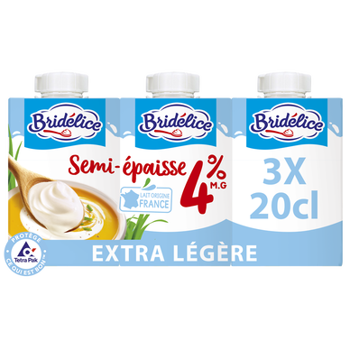BRIDELICE extra légère 4%mg 3x20cl