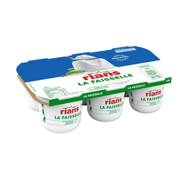 Faisselle Fromage Blanc nature RIANS - 6 pots de 100g
