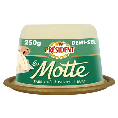 Beurre demi sel la Motte PRESIDENT, 80%mg, 250g