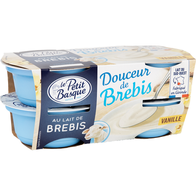 Douceur de brebis à la vanille LE PETIT BASQUE, 4x100g