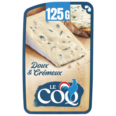 Fromage à pâte persillée doux et crémeux LE COQ - 125g