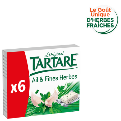 Fromage à tartiner ail et fines herbes TARTARE - 6 portions 96g