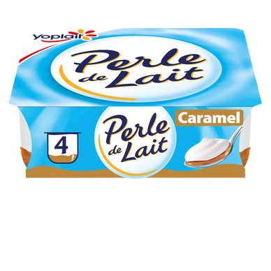 Yaourt sur lit de caramel PERLE DE LAIT - 4x125g