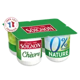 Yaourts au lait de chèvre nature 0% SOIGNON - 4 pots de 125g
