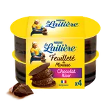 Mousse au chocolat noir Feuilleté de mousse LA LAITIERE - 4x57g