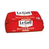 Beurre de baratte demi-sel fabrication ancienne LE GALL, 80%mg, plaquette de 250g