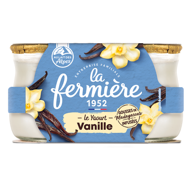 Yaourts vanille LA FERMIERE - 2 pots de 140g