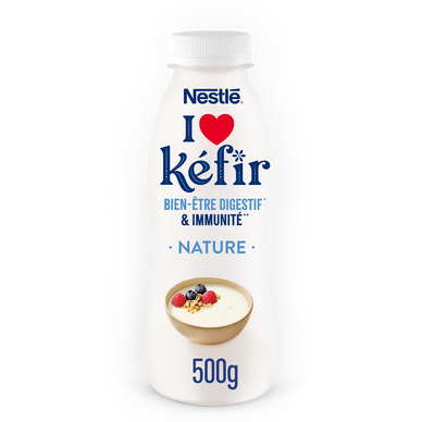 Lait fermenté à boire nature i love kefir NESTLE 500g
