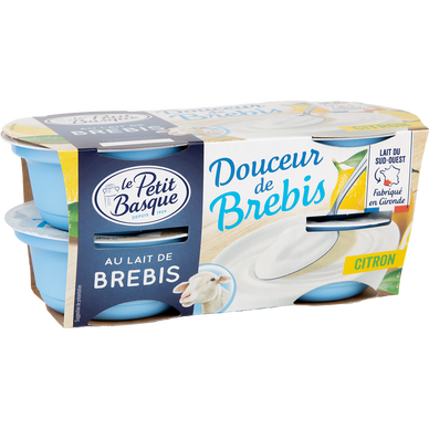 Douceur de brebis au citron LE PETIT BASQUE, 4x100g