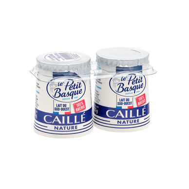 Yaourt caillé pur brebis nature LE PETIT BASQUE, 2x125g