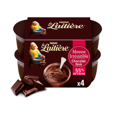 Mousse Irrésistible Chocolat Noir LA LAITIERE 4X50G