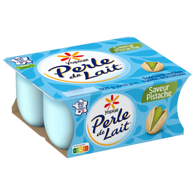 Spécialité laitière saveur pistache PERLE DE LAIT 4x125g