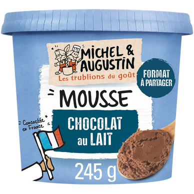 Mousse chocolat au lait MICHEL ET AUGUSTIN - Pot de 245g