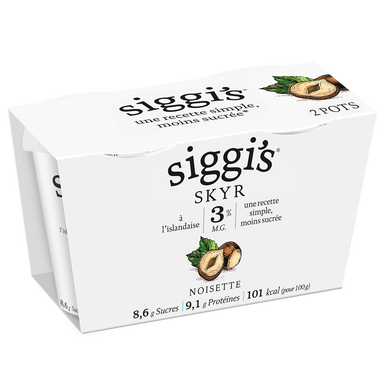 Skyr noisette 2% MG SIGGI'S - 2x140g