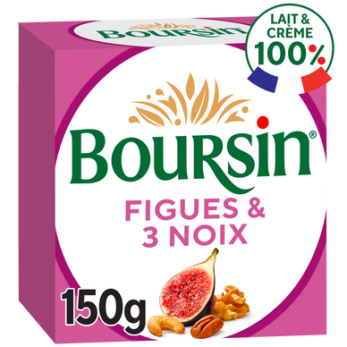 Fromage frais à tartiner Figue et 3 noix BOURSIN - 150g