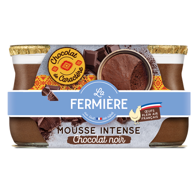 Mousse au chocolat noir LA FERMIERE 2x70g