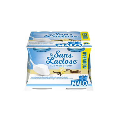 Laitière vanille sans lactose MALO 4x125g