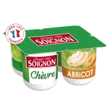 Yaourts brassés au lait de chèvre abricot SOIGNON  - 4 pots de 125g
