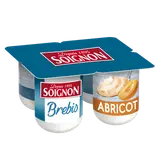Yaourts brassés au lait de brebis abricot SOIGNON - 4 pots de 110g