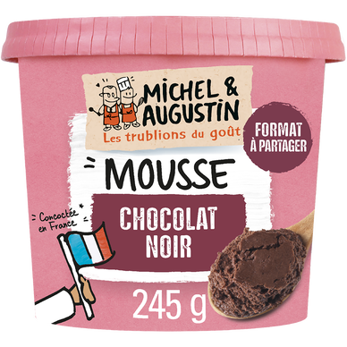 Mousse chocolat noir MICHEL ET AUGUSTIN - Pot de 245g
